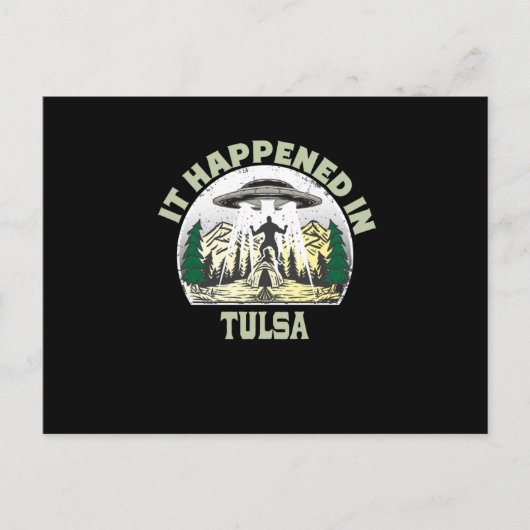 Carte Postale OVNI Alien À Tulsa (Devant)