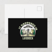 Carte Postale OVNI Alien Dans lubbock City (Devant / Derrière)