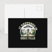 Carte Postale OVNI Alien En sioux falls Ville (Devant / Derrière)