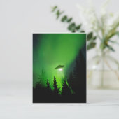 Carte Postale OVNI avec aurores boréales (Debout devant)