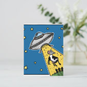 Carte postale OVNI COW ABDUCTION (Debout devant)