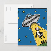 Carte postale OVNI COW ABDUCTION (Devant / Derrière)