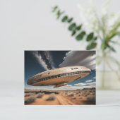 Carte Postale OVNI d'atterrissage (Debout devant)