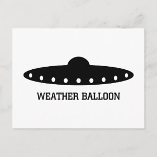 Carte Postale OVNI de ballon météorologique