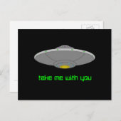 Carte Postale OVNI - Enlèvement volontaire (Devant / Derrière)