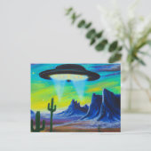 Carte postale OVNI Flying Saucer Desert Painting (Debout devant)