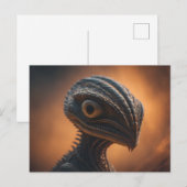 Carte Postale OVNI reptilien (Devant / Derrière)