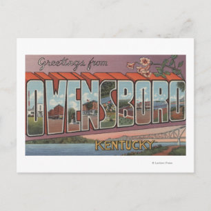 Carte Postale Owensboro, Kentucky - Scènes de grandes lettres