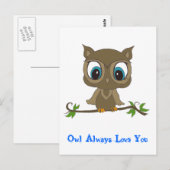 Carte postale Owl (Devant / Derrière)