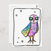 Carte postale Owl (Devant / Derrière)