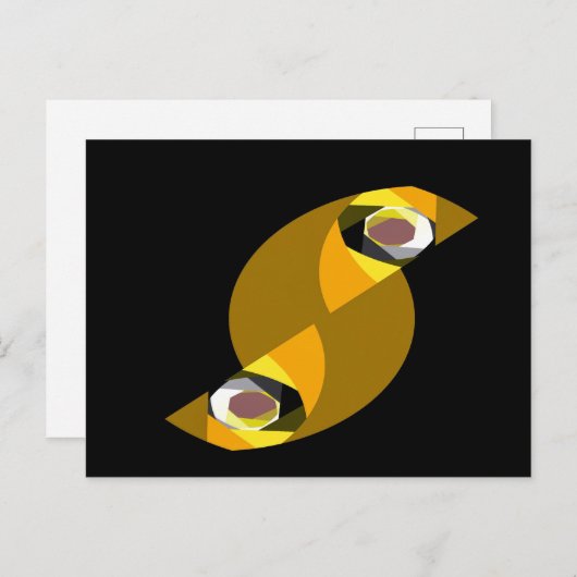 CARTE POSTALE OWL ABSTRAIT (Devant / Derrière)