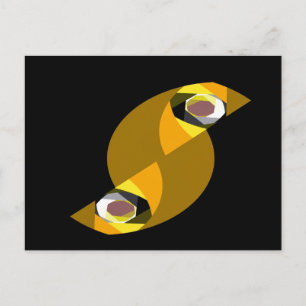 CARTE POSTALE OWL ABSTRAIT