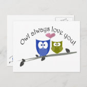 Carte Postale Owl always love you (Devant / Derrière)
