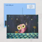 Carte Postale Owl Art - Catch A Falling Star (Devant / Derrière)