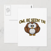 Carte Postale Owl Be Seein' Ya (Devant / Derrière)