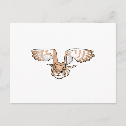 CARTE POSTALE OWL EN VOL (Devant)