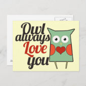 Carte Postale Owl Love (Devant / Derrière)