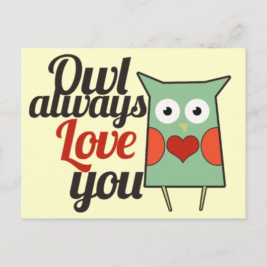 Carte Postale Owl Love (Devant)