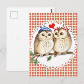 Carte Postale Owl Love (Devant / Derrière)