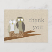 Carte Postale Owl Merci (Devant)