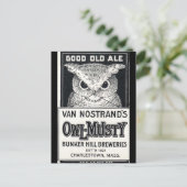 Carte postale Owl-Musty Ale Beer (Debout devant)