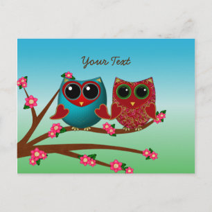 Carte Postale Owl vous aime PostCard