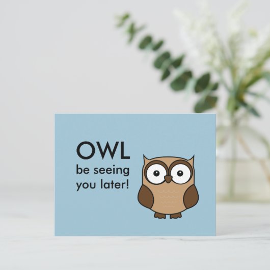 Carte Postale Owl Vous Regarde (Debout devant)