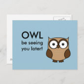 Carte Postale Owl Vous Regarde (Devant / Derrière)