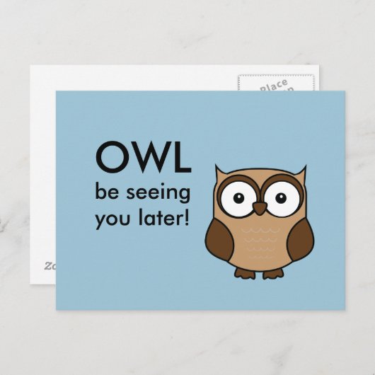 Carte Postale Owl Vous Regarde (Devant / Derrière)