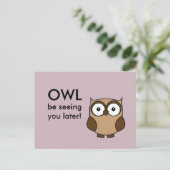 Carte Postale Owl Vous Regarde Plus Tard (Debout devant)