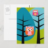 Carte Postale owls 4 (Devant / Derrière)