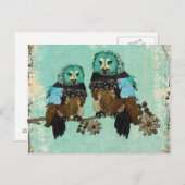 Carte postale    Owls Rose Smokey (Devant / Derrière)