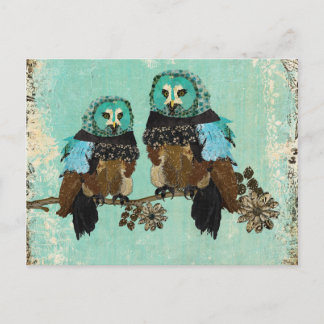 Carte postale Owls Rose Smokey
