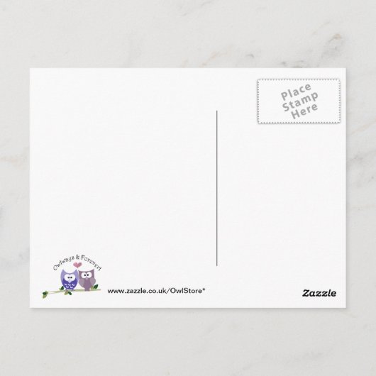 Carte Postale Owlways and Forever ! Design de la chouette (Dos)