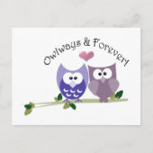 Carte Postale Owlways and Forever ! Design de la chouette (Devant)