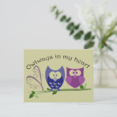 Carte Postale Owways in my heart, cute Owl Gifts (Debout devant)