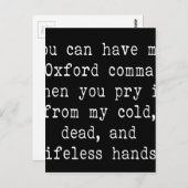 Carte Postale Oxford Comma (Devant / Derrière)