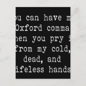 Carte Postale Oxford Comma (Devant)
