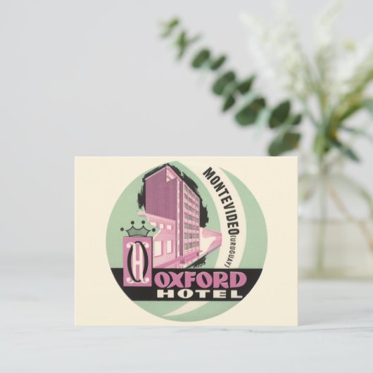 Carte Postale Oxford Hotel, Montevideo, Uruguay, Voyage Ancien (Debout devant)