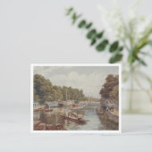 Carte Postale Oxford UK College Barges Folly Bridge 1910 (Debout devant)