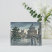 Carte Postale Oxford University in Rain Japanese Woodblock Print (Debout devant)