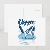 Carte Postale Oxygen is Overrated - For Swimmers (Devant / Derrière)