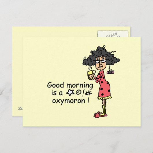 Carte Postale Oxymoron bonjour (Devant / Derrière)