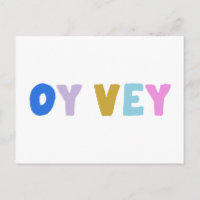 Oy Vey Funny Yiddish Expression mignonne colorée