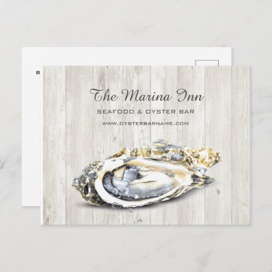 Carte Postale Oyster Roast de fruits de mer Nautique Alimentatio (Devant / Derrière)