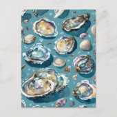 Carte Postale Oysters Clams Motif (Devant)