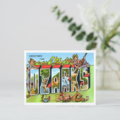 Carte postale Ozarks Vintage Big Letters (Debout devant)