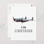 Carte Postale P38 Éclair (Devant / Derrière)