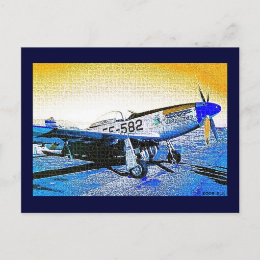 Carte Postale "P51 Mustang" © 2009 S.J. (Devant)