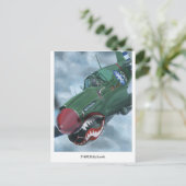 Carte Postale P-40 Kittyhawk (Debout devant)